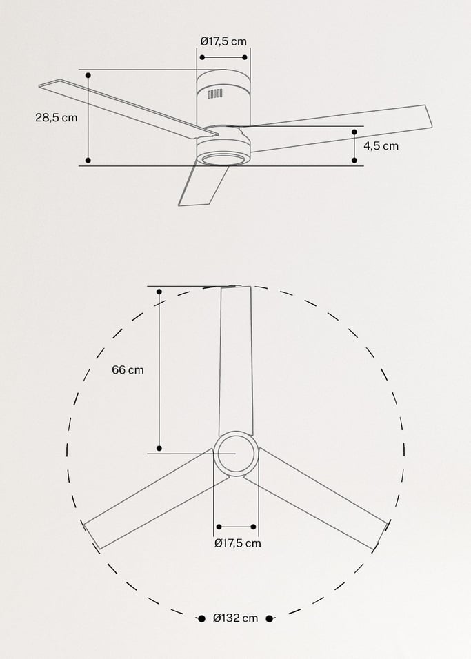 WIND MINIMAL - Ventoinha de teto 40W silencioso Ø132 cm com luz LED 15W, imagem da galeria 9