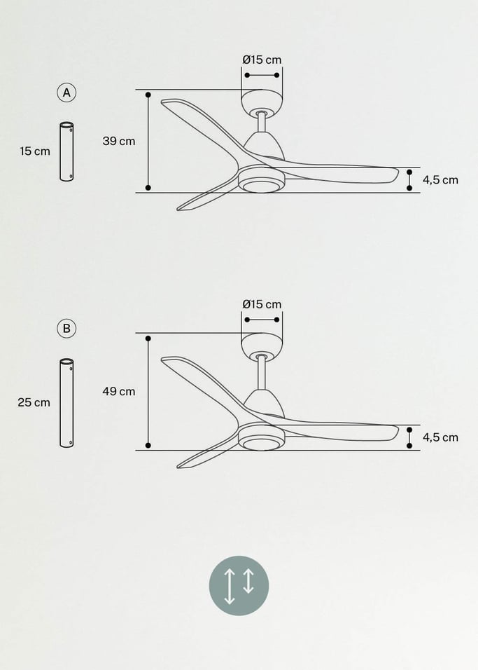 WIND CUP - Ventoinha de teto 40W silencioso Ø132 cm 100% madeira, imagem da galeria 7