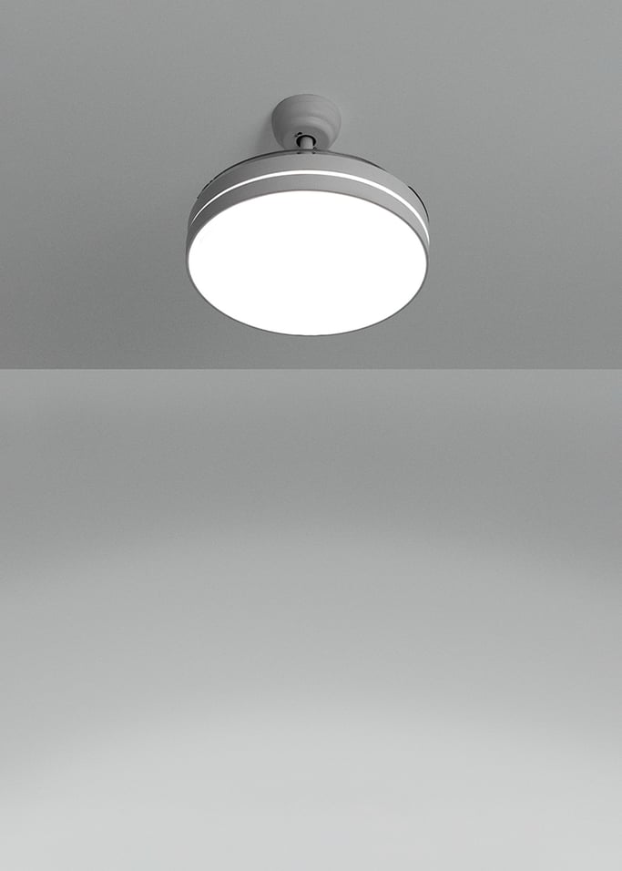 WIND CLEAR - Ventilador de teto 40W silencioso Ø108cm lâminas retrácteis com luz LED 36W, imagem da galeria 2