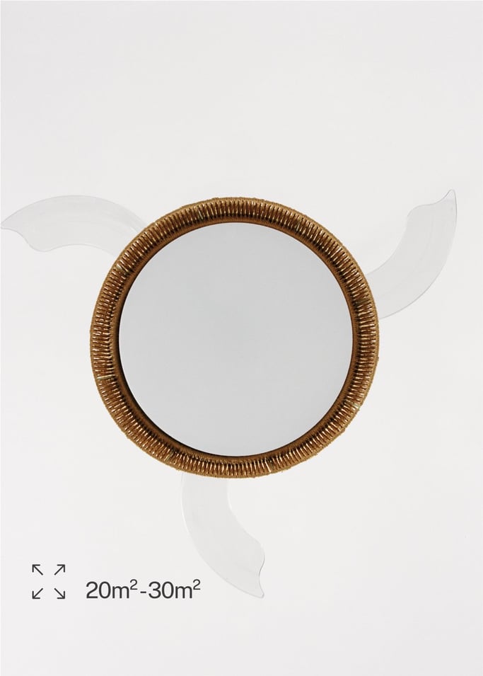 WIND CLEAR RATTAN - Ventilador de teto 40W silencioso Ø108cm lâminas retrácteis com luz LED 36W, imagem da galeria 7