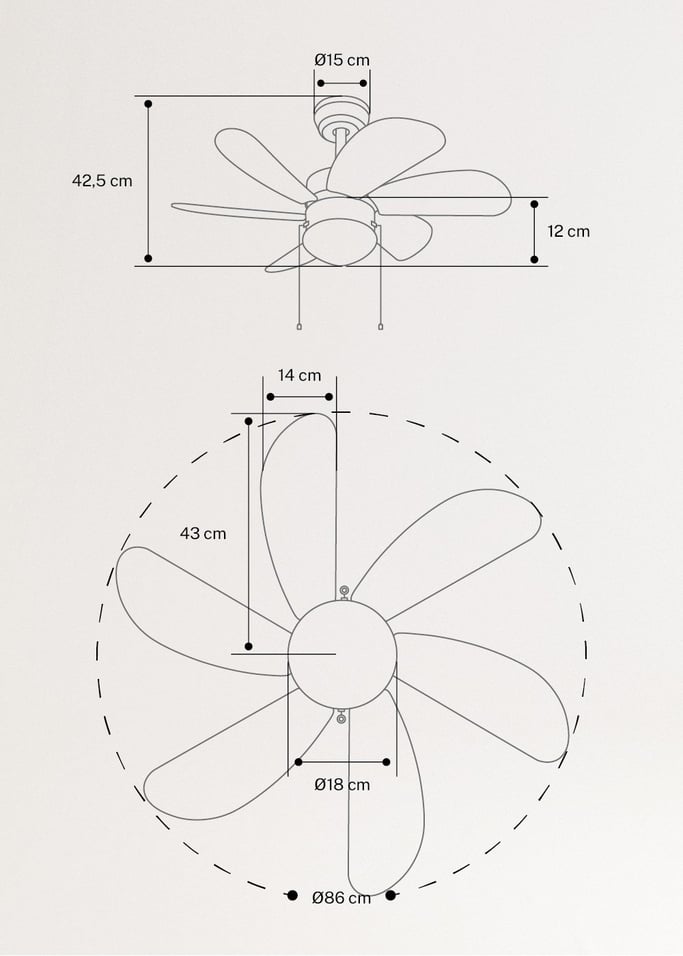 WINDLIGHT EASY - Ventoinha de Teto 53W Silencioso Ø86 cm, imagem da galeria 8
