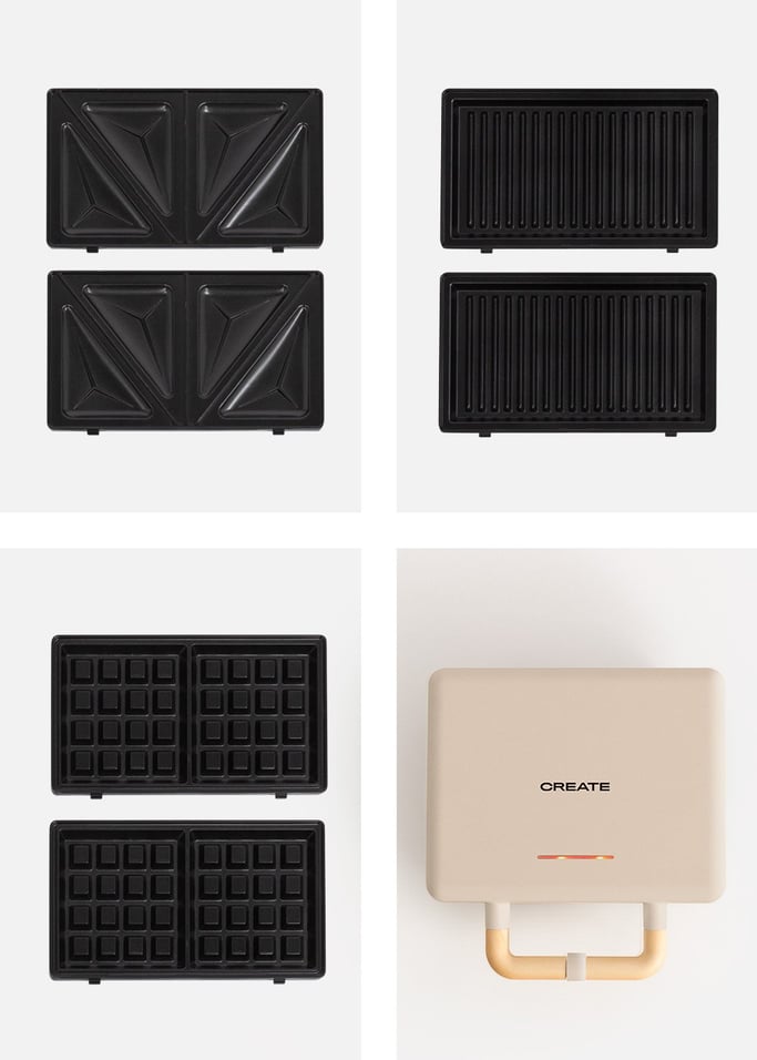 STONE STUDIO - Sanduicheira grill e máquina de waffles com placas intercambiáveis, imagem da galeria 7