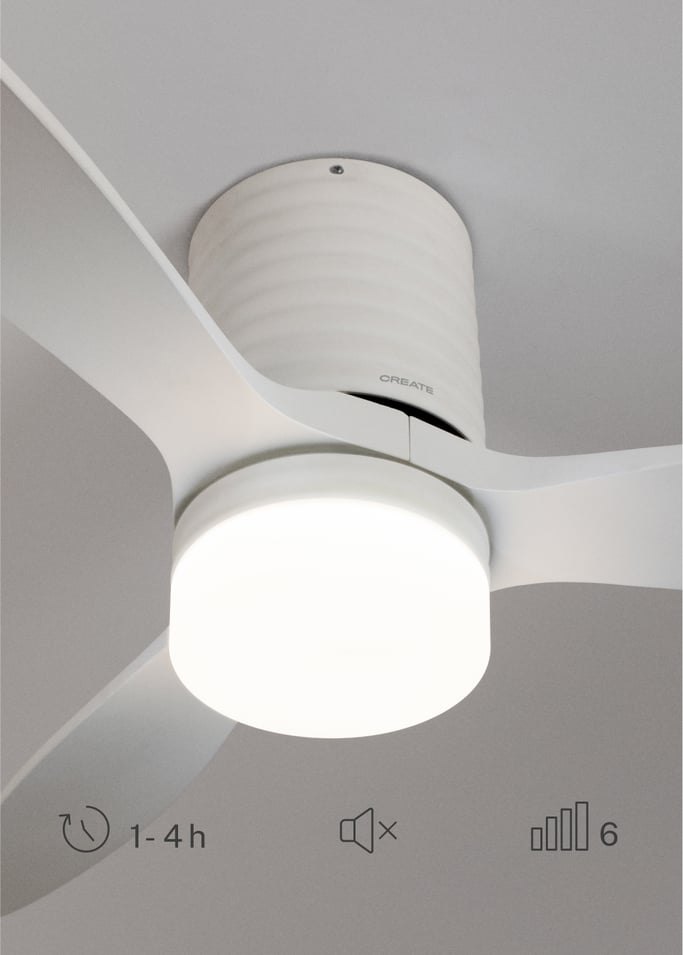 WIND CALM LINE - Ventoinha de teto 40W silencioso Ø132 cm 100% madeira, imagem da galeria 3