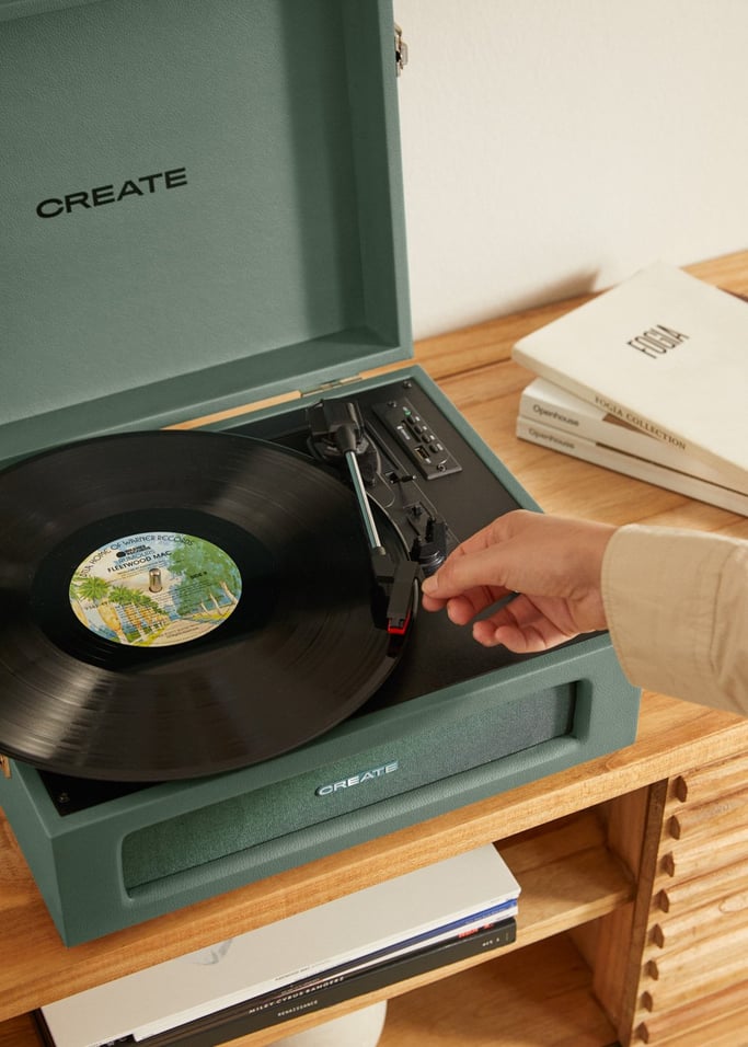 RECORD PLAYER RETRO - Tocadiscos Retro com Bluetooth, USB, SD, MicroSD e gravador / reprodutor de MP3, imagem da galeria 2