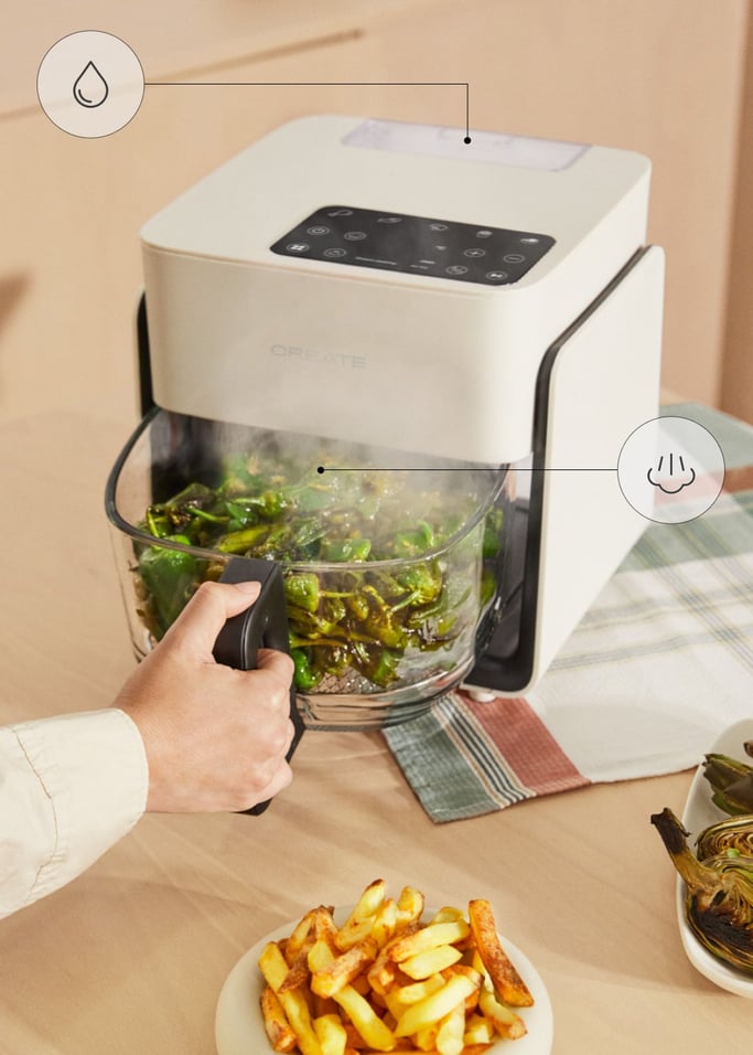 AIR FRYER STUDIO CRYSTAL - Fritadeira de ar em vidro 4,2 L com vaporizador opcional, imagem da galeria 3