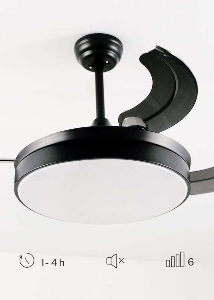 WIND CLEAR - Ventilador de teto 40W com lâminas retrácteis silenciosas e luz LED de vários tamanhos
, imagem da galeria 6