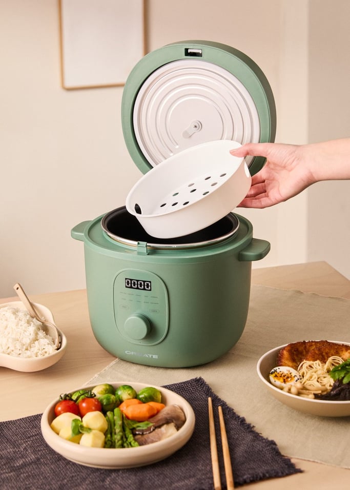 RICE COOKER STUDIO - Panela de arroz elétrica multifuncional com cesto a vapor, imagem da galeria 5