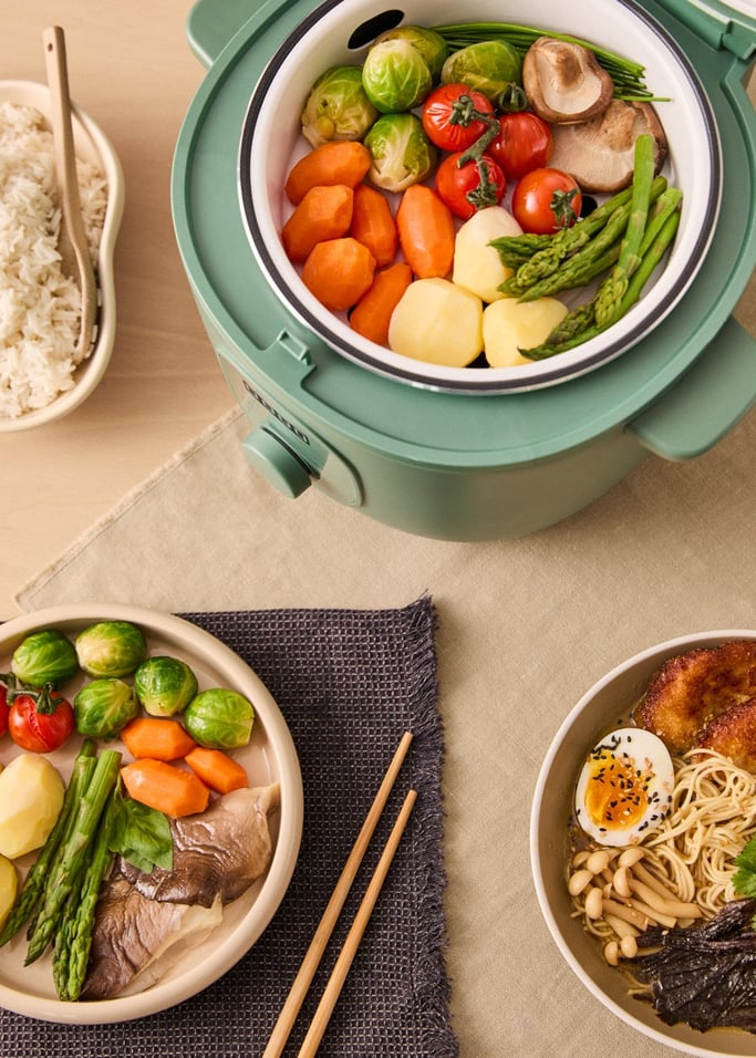 RICE COOKER STUDIO - Panela de arroz elétrica multifuncional com cesto a vapor, imagem da galeria 4