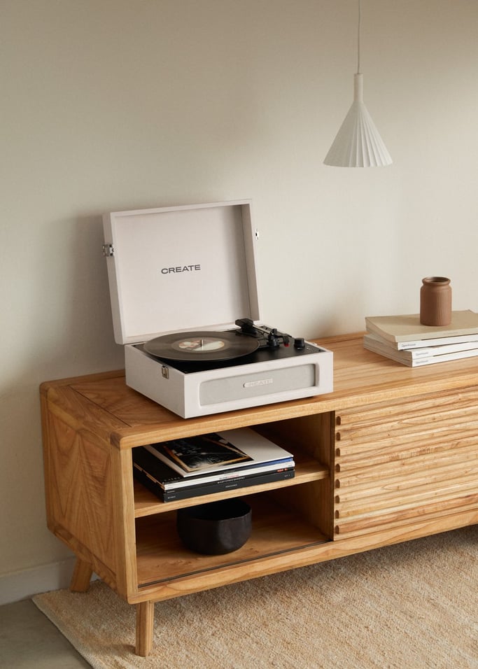RECORD PLAYER RETRO - Tocadiscos Retro com Bluetooth, USB, SD, MicroSD e gravador / reprodutor de MP3, imagem da galeria 1