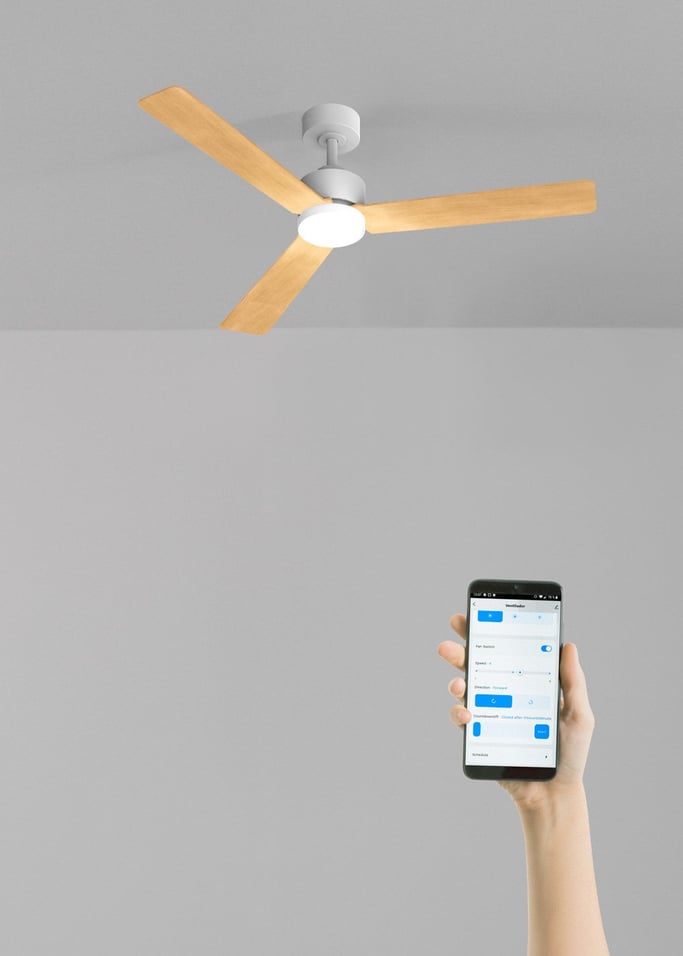 WIND MODERN - Ventoinha de teto silenciosa 40W com luz LED disponível em vários tamanhos, imagem da galeria 2