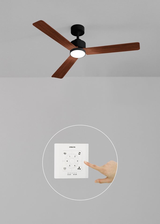 WIND MODERN - Ventoinha de teto silenciosa 40W com luz LED disponível em vários tamanhos, imagem da galeria 2