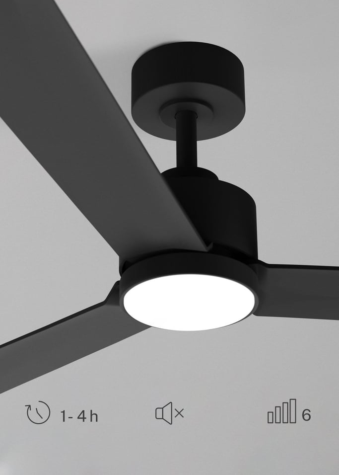 WIND MODERN - Ventoinha de teto silenciosa 40W com luz LED disponível em vários tamanhos, imagem da galeria 4