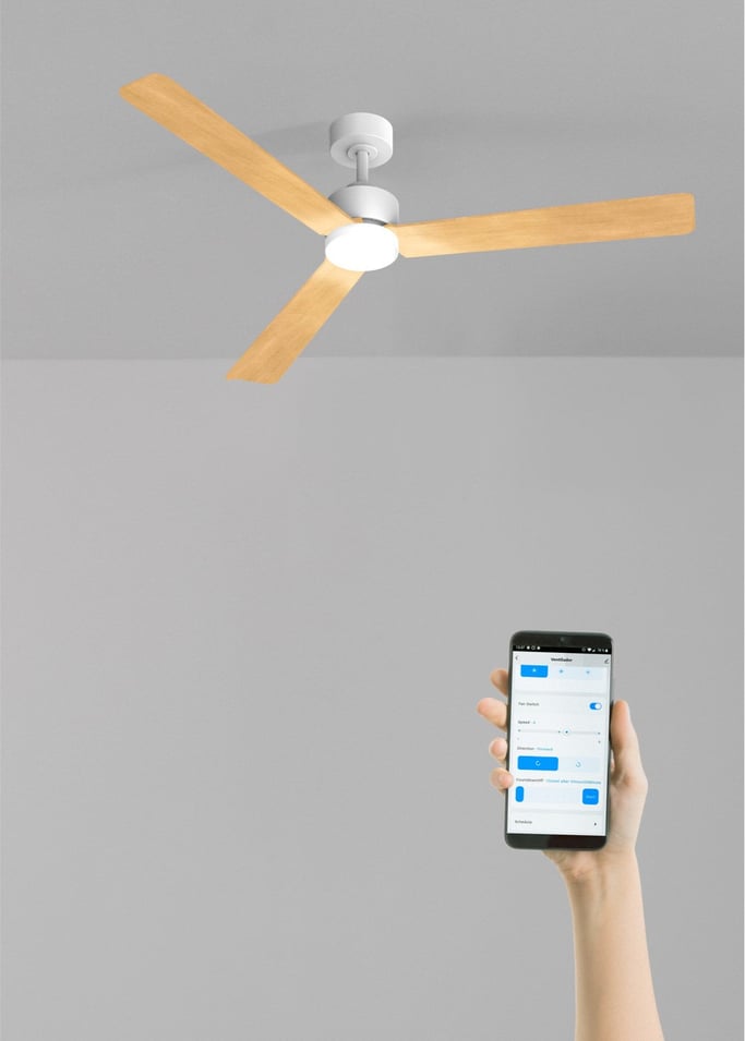 WIND MODERN - Ventoinha de teto silenciosa 40W com luz LED disponível em vários tamanhos, imagem da galeria 2