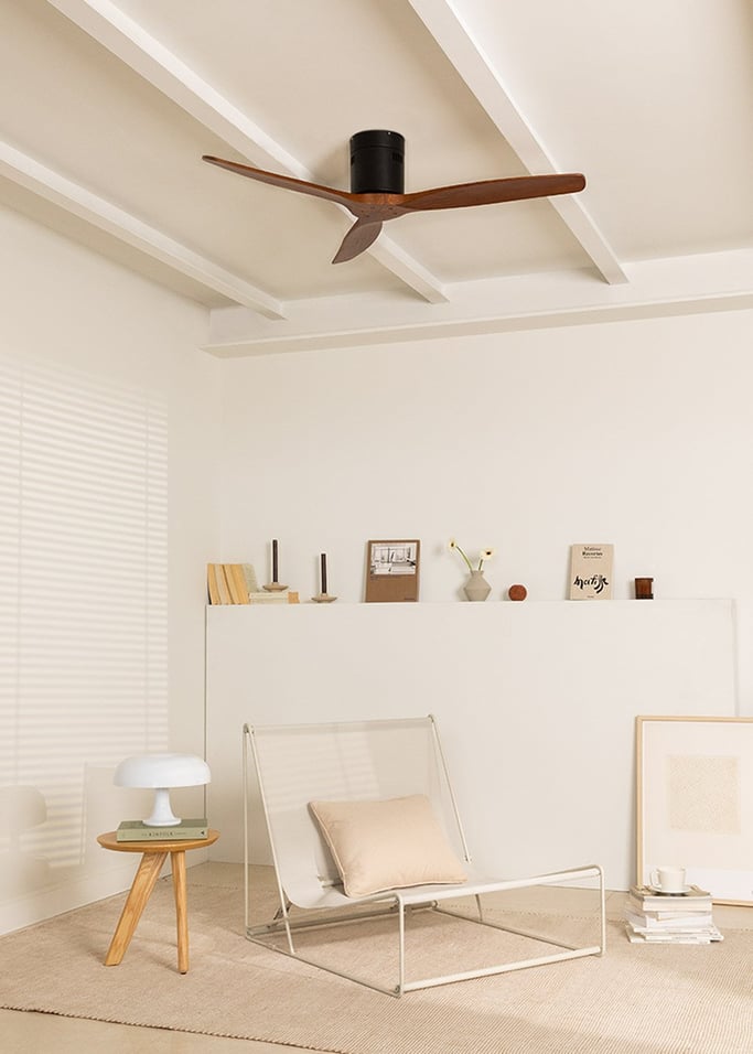 WIND CALM NATURAL WOOD - Ventoinha de teto 40W silencioso 100% madeira vários tamanhos, imagem da galeria 1