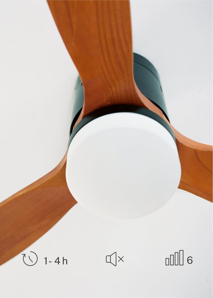 WIND CALM NATURAL WOOD - Ventoinha de teto 40W silencioso 100% madeira, imagem da galeria 4
