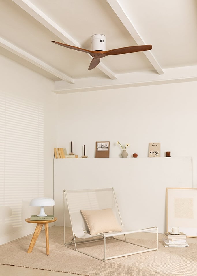 WIND CALM NATURAL WOOD - Ventoinha de teto 40W silencioso 100% madeira vários tamanhos, imagem da galeria 1