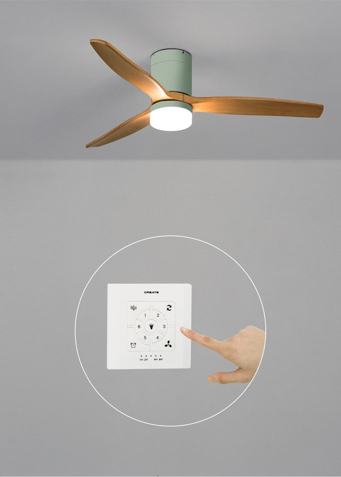 WIND CALM - Ventilador de teto silencioso de 40 W com pás técnicas em ABS de vários tamanhos, imagem da galeria 2