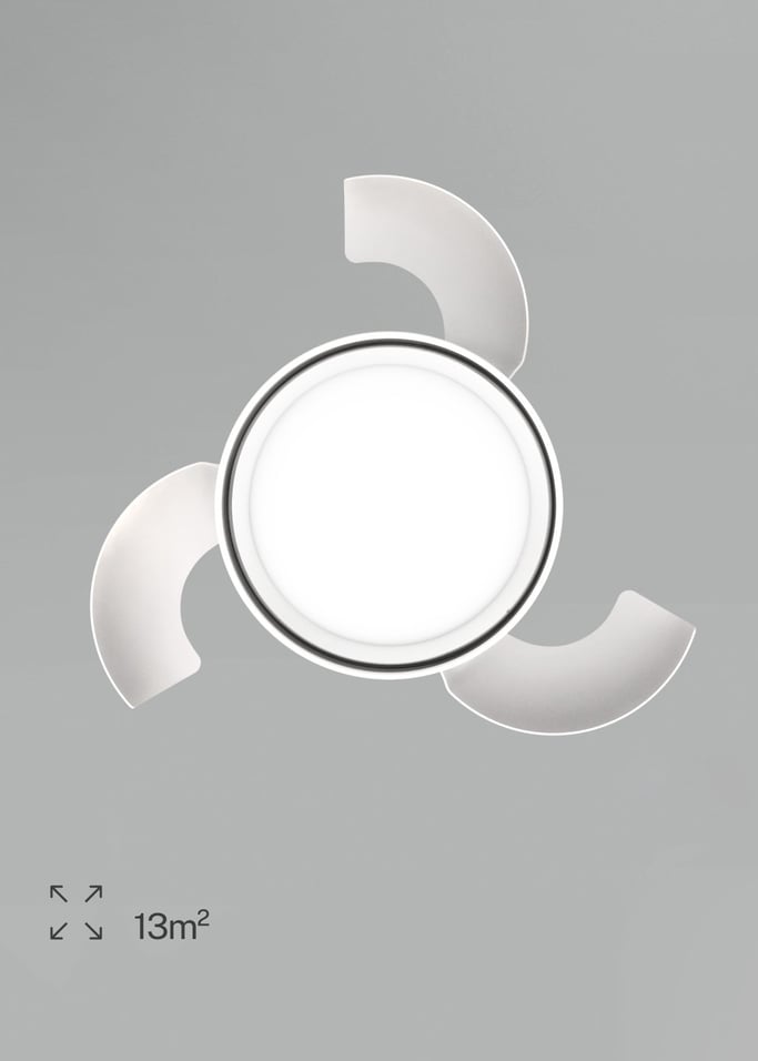 WIND CLEAR LAMP - Ventoinha de teto 40W silenciosa Ø55cm com pás retráteis e luz LED, imagem da galeria 7
