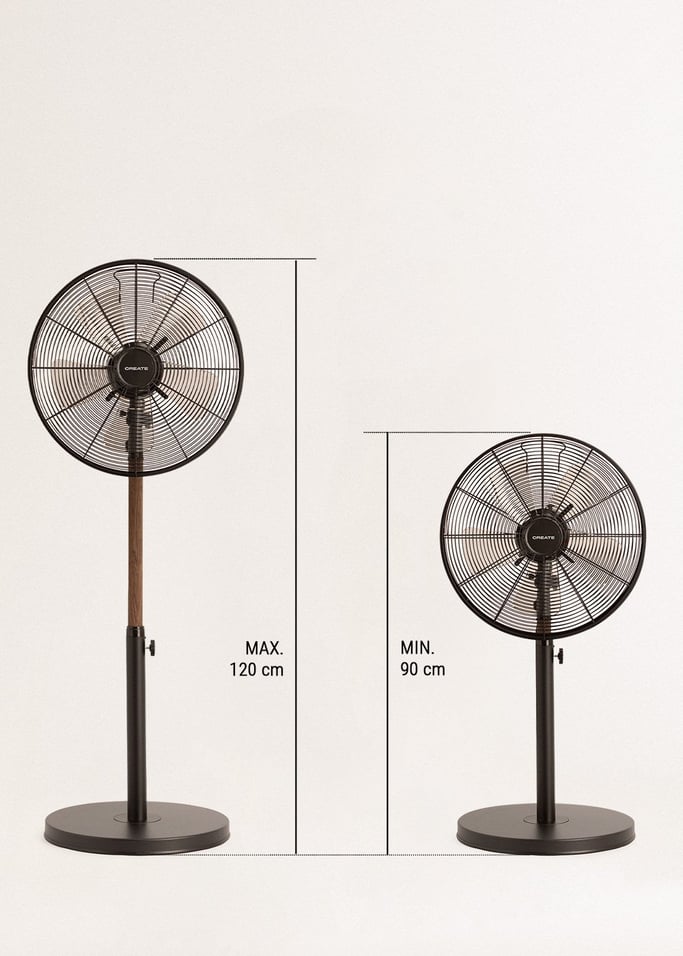 AIR STAND WOOD - Ventoinha de pé oscilante 50 W estilo retro, imagem da galeria 4