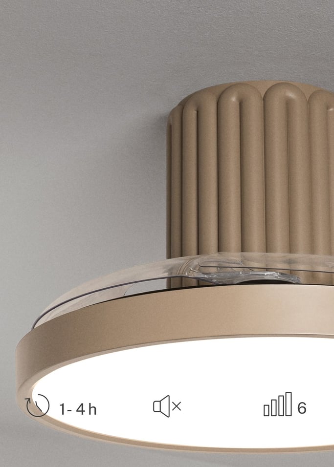 WIND CLEAR SCULPT - Ventoinha de teto silenciosa 40 W Ø114 cm lâminas retrácteis com luz LED, imagem da galeria 6