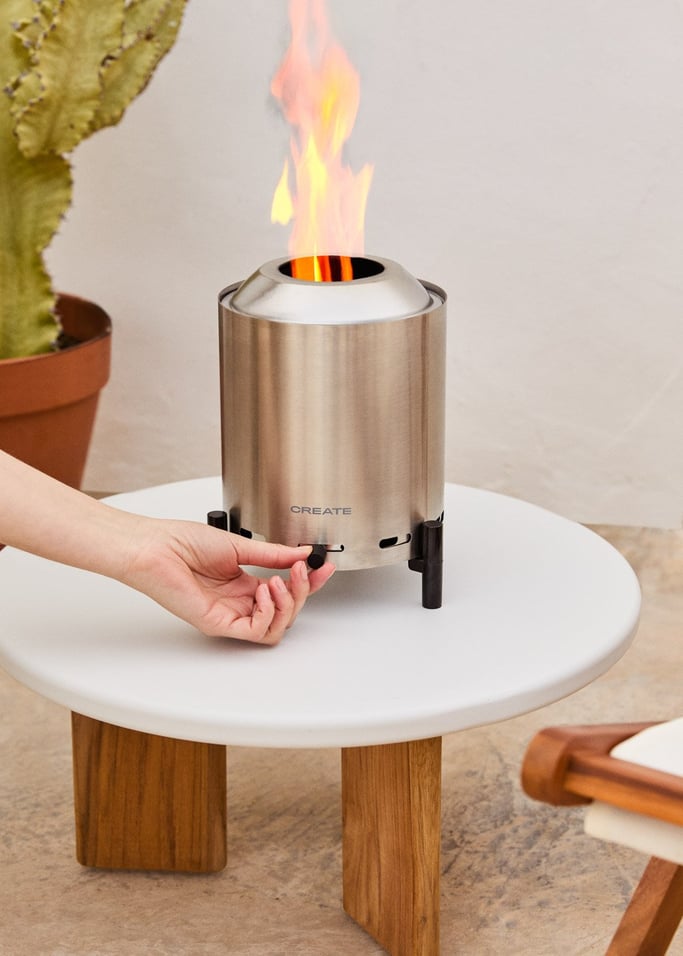 FIRE PIT COMPACT - Brasero de mesa 1,5kW para exterior a pellets sem fumaça, imagem da galeria 3