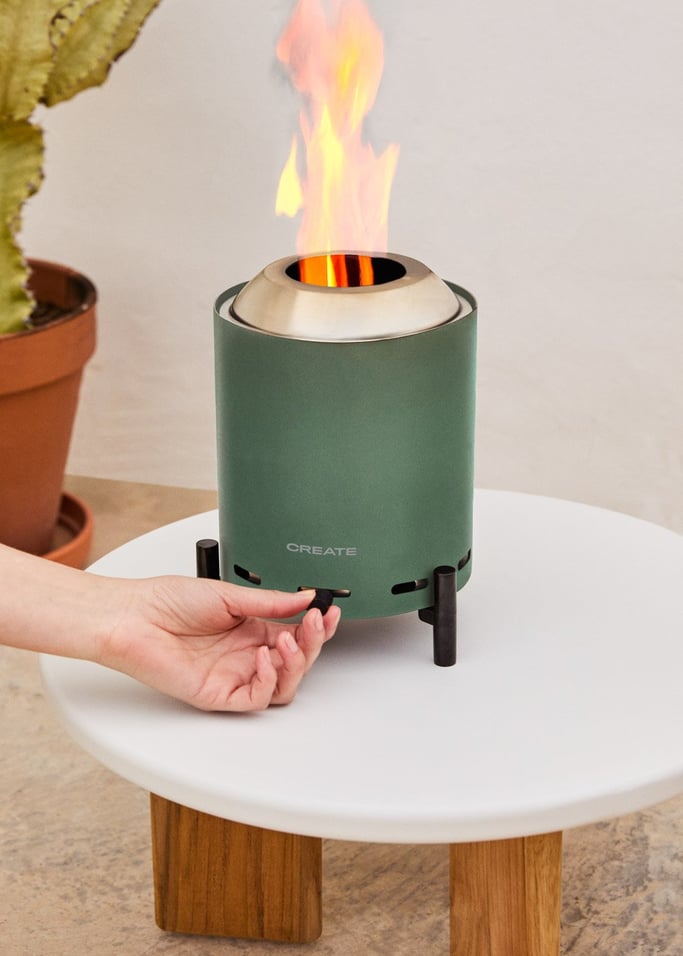 FIRE PIT COMPACT - Brasero de mesa 1,5kW para exterior a pellets sem fumaça, imagem da galeria 3