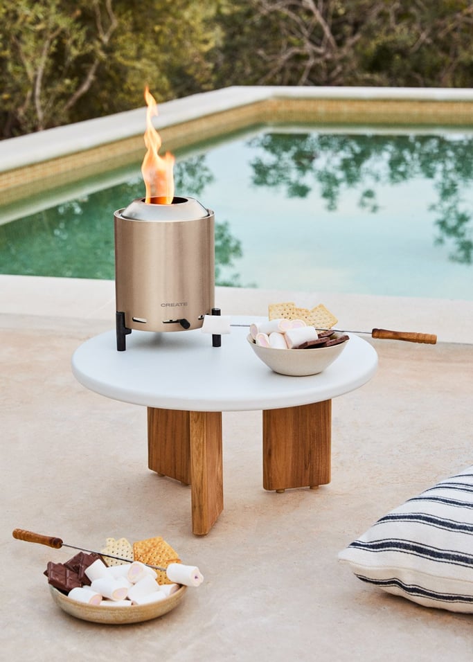 FIRE PIT COMPACT - Brasero de mesa 1,5kW para exterior a pellets sem fumaça, imagem da galeria 1