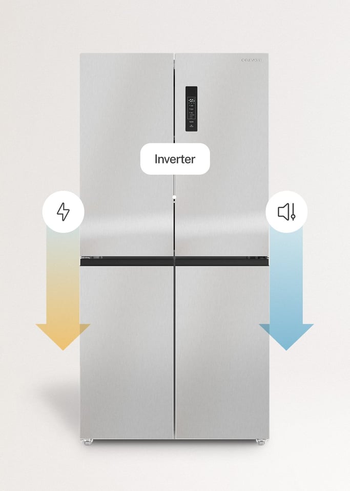 FRIDGE STUDIO CROSS DOOR 503 - Frigorífico de portas cruzadas 4 portas 503L No Frost com Care+, imagem da galeria 5