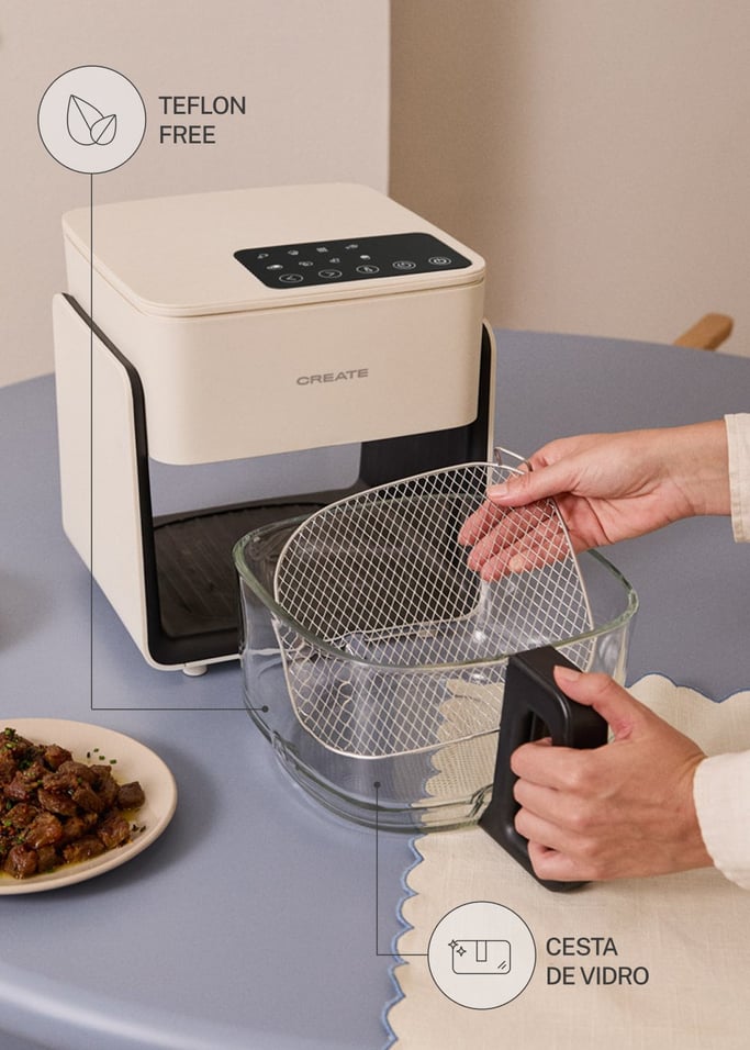 AIR FRYER STUDIO CRYSTAL - Fritadeira de ar em vidro 4,2 L com vaporizador opcional, imagem da galeria 2