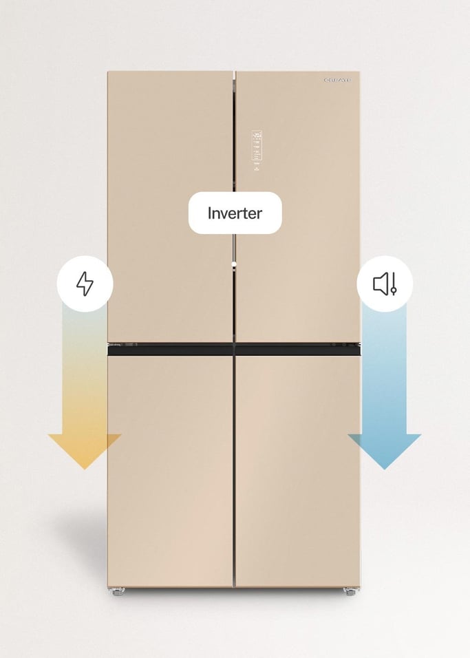FRIDGE STUDIO CROSS DOOR 503 - Frigorífico de portas cruzadas 4 portas 503L No Frost com Care+, imagem da galeria 4