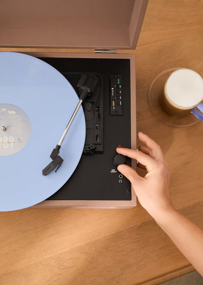 RECORD PLAYER RETRO - Tocadiscos Retro com Bluetooth, USB, SD, MicroSD e gravador / reprodutor de MP3, imagem da galeria 4