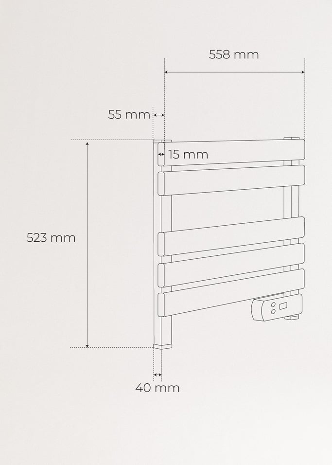 WARM TOWEL MINI - Toalheiro elétrico de chão ou parede 150W, imagem da galeria 5