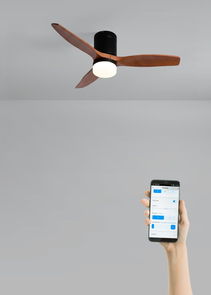 WIND CALM - Ventilador de teto silencioso de 40 W com pás técnicas em ABS de vários tamanhos, imagem da galeria 2