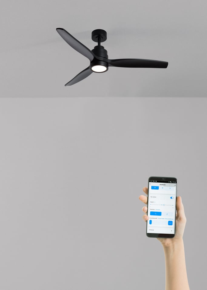 WIND STYLANCE - Ventoinha de teto silenciosa de 40 W com pás em ABS técnico, disponível em vários tamanhos, imagem da galeria 2