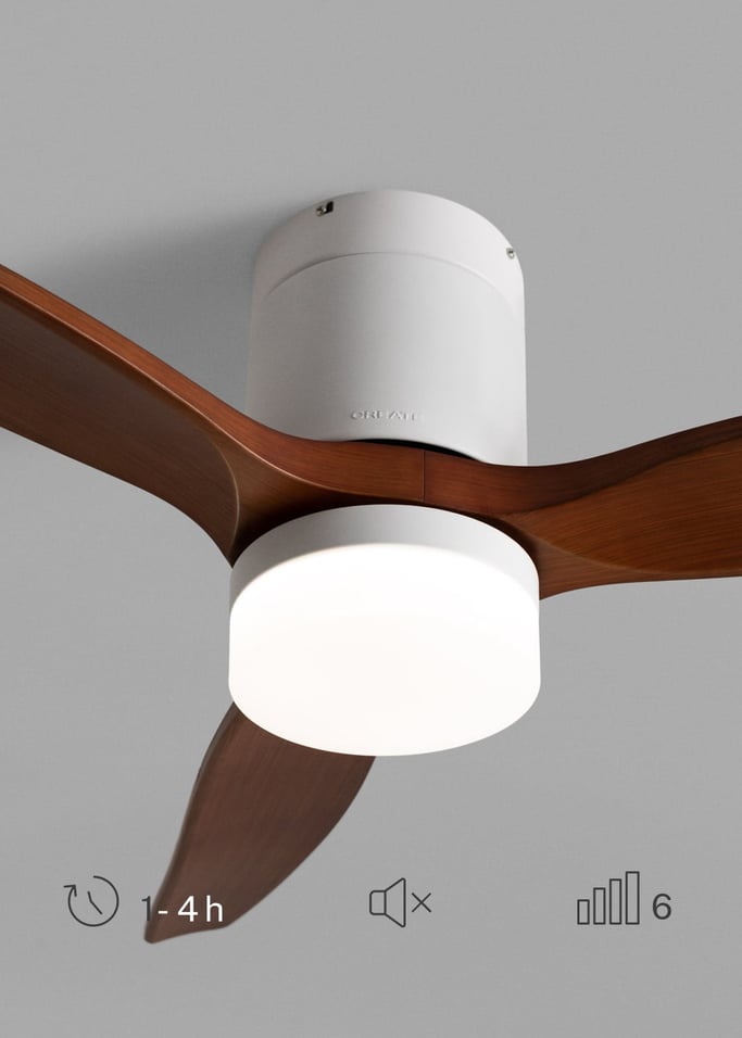 WIND CALM - Ventilador de teto silencioso de 40 W com pás técnicas em ABS de vários tamanhos, imagem da galeria 4