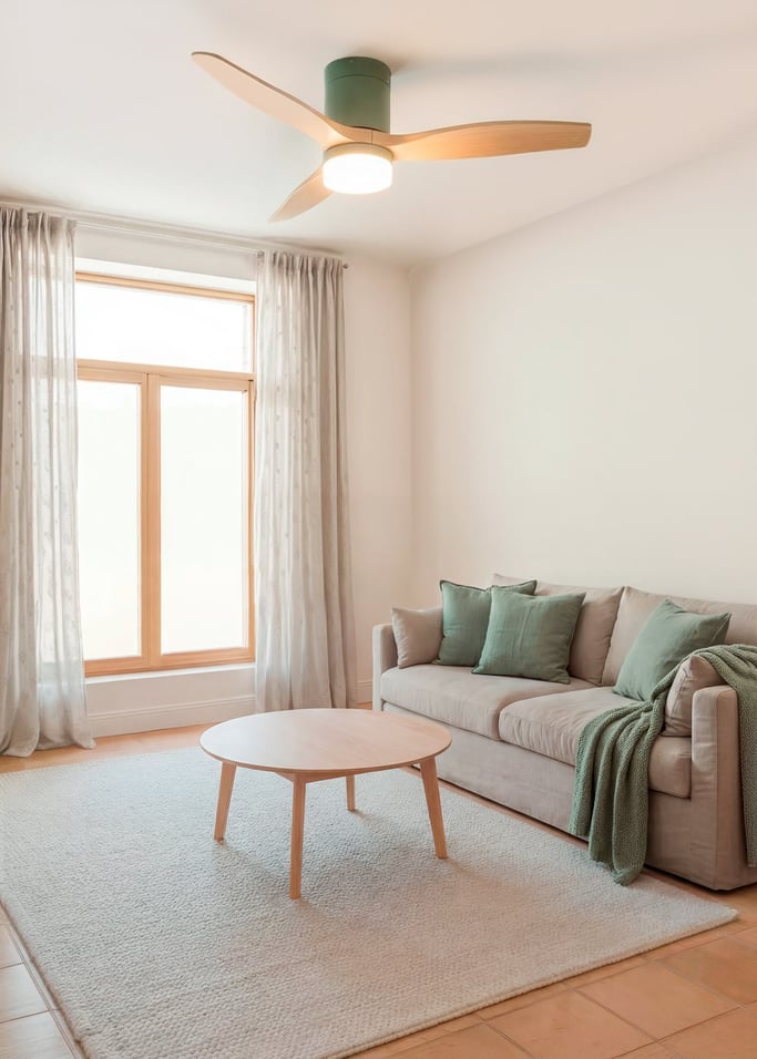 WIND CALM - Ventilador de teto silencioso de 40 W com pás técnicas em ABS de vários tamanhos, imagem da galeria 1