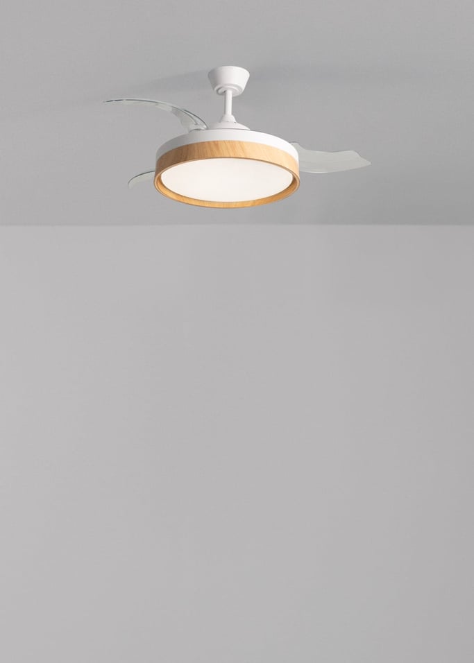 WIND CLEAR EDGE - Ventoinha de teto silenciosa 40 W Ø107 cm com pás retráteis e luz LED, imagem da galeria 2