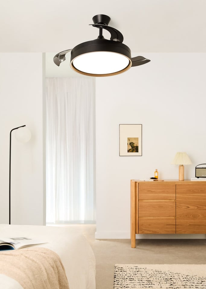 WIND CLEAR EDGE - Ventoinha de teto silenciosa 40 W Ø107 cm com pás retráteis e luz LED, imagem da galeria 3
