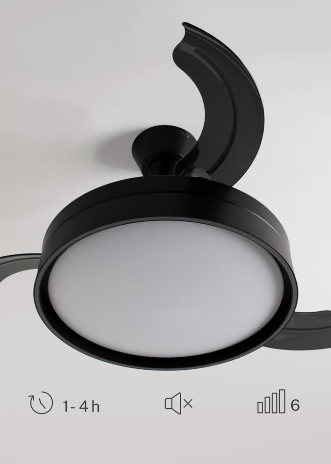 WIND CLEAR EDGE - Ventoinha de teto silenciosa 40 W Ø107 cm com pás retráteis e luz LED, imagem da galeria 6