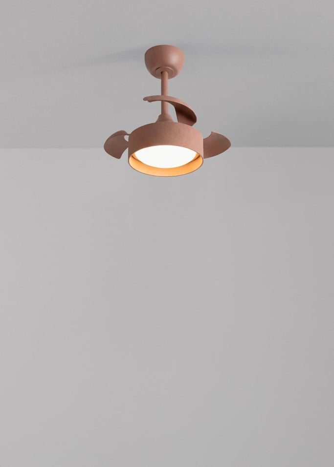 WIND CLEAR LAMP - Ventoinha de teto 40W silenciosa Ø55cm com pás retráteis e luz LED, imagem da galeria 4