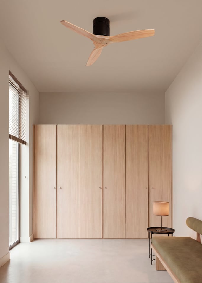 WIND CALM NATURAL WOOD - Ventoinha de teto 40W silencioso 100% madeira, imagem da galeria 1