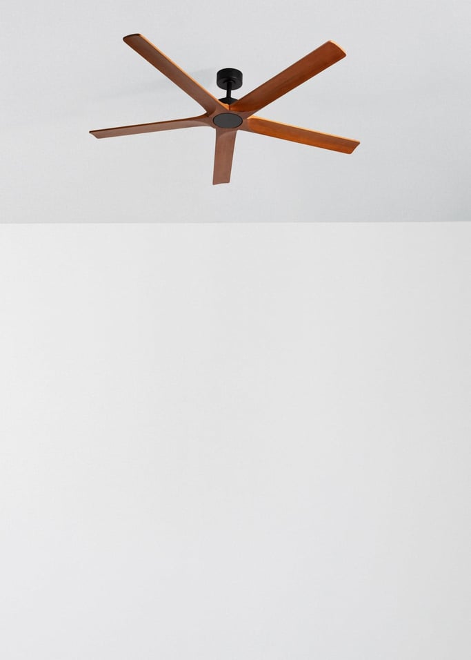 WIND INDUSTRIAL WOOD - Ventoinha de teto silenciosa 40W em madeira 100% natural, vários tamanhos, imagem da galeria 2