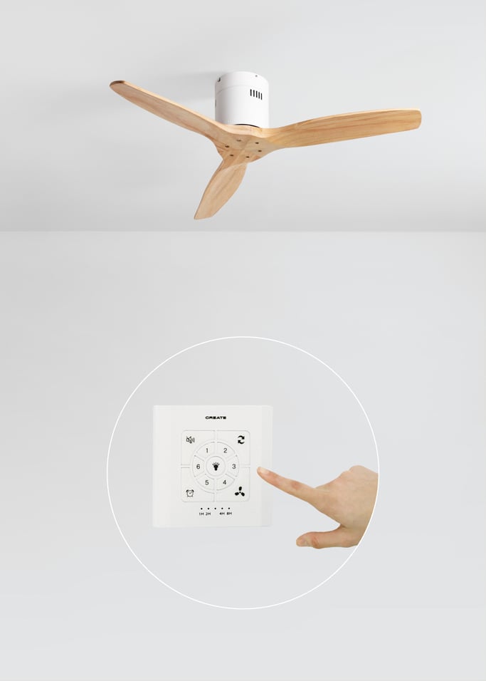 WIND CALM NATURAL WOOD - Ventoinha de teto 40W silencioso 100% madeira, imagem da galeria 2