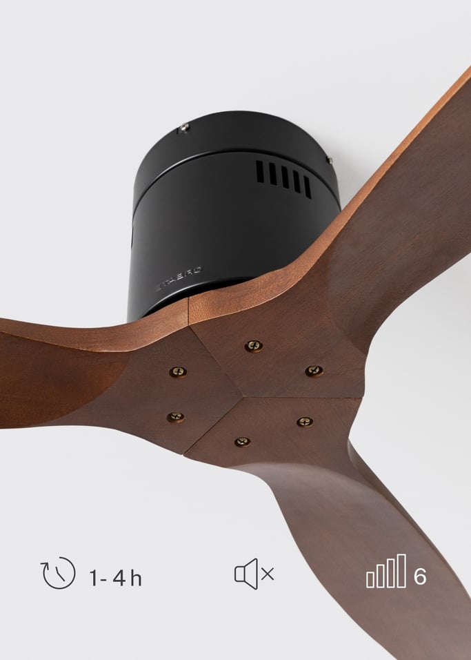 WIND CALM NATURAL WOOD - Ventoinha de teto 40W silencioso 100% madeira, imagem da galeria 4