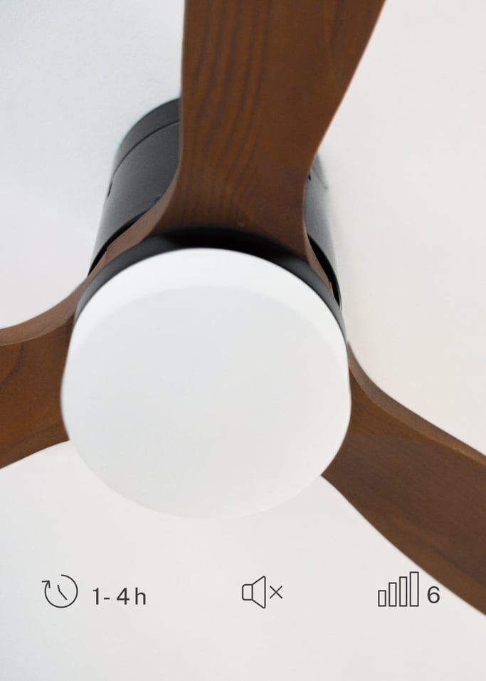 WIND CALM NATURAL WOOD - Ventoinha de teto 40W silencioso 100% madeira, imagem da galeria 5