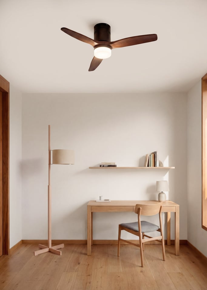 WIND CALM NATURAL WOOD - Ventoinha de teto 40W silencioso 100% madeira, imagem da galeria 1