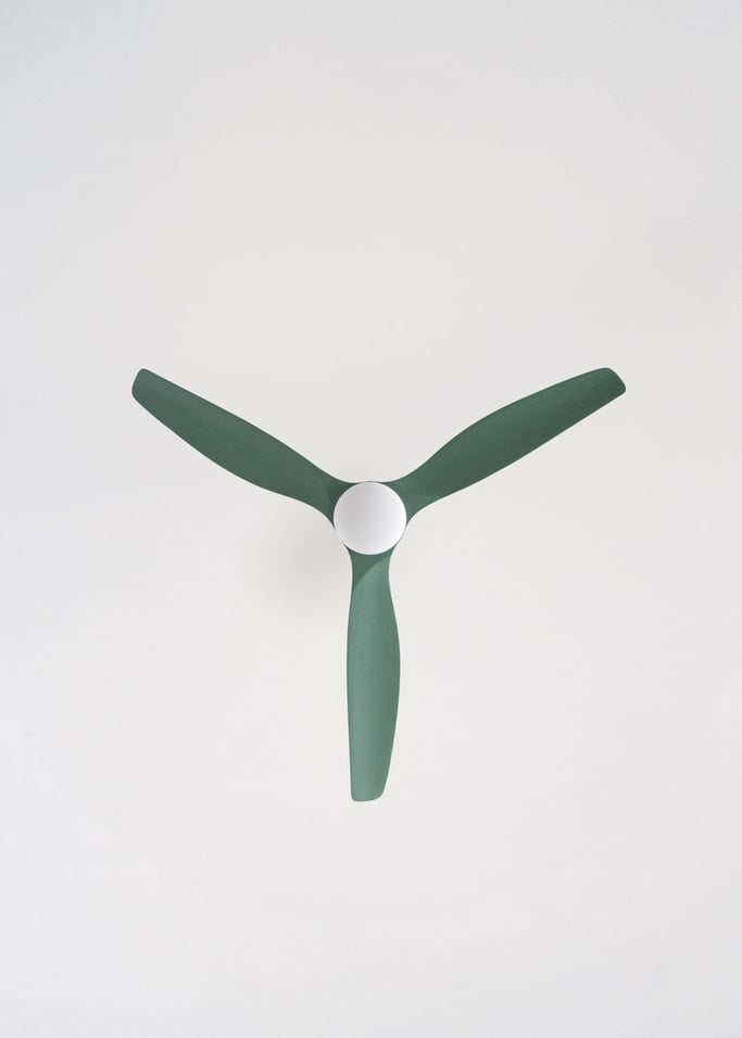 WIND CALM CUSTOM RATTAN - Ventilador de teto 40W silencioso Ø132 cm com luz LED no corpo e lâmpada, imagem da galeria 7