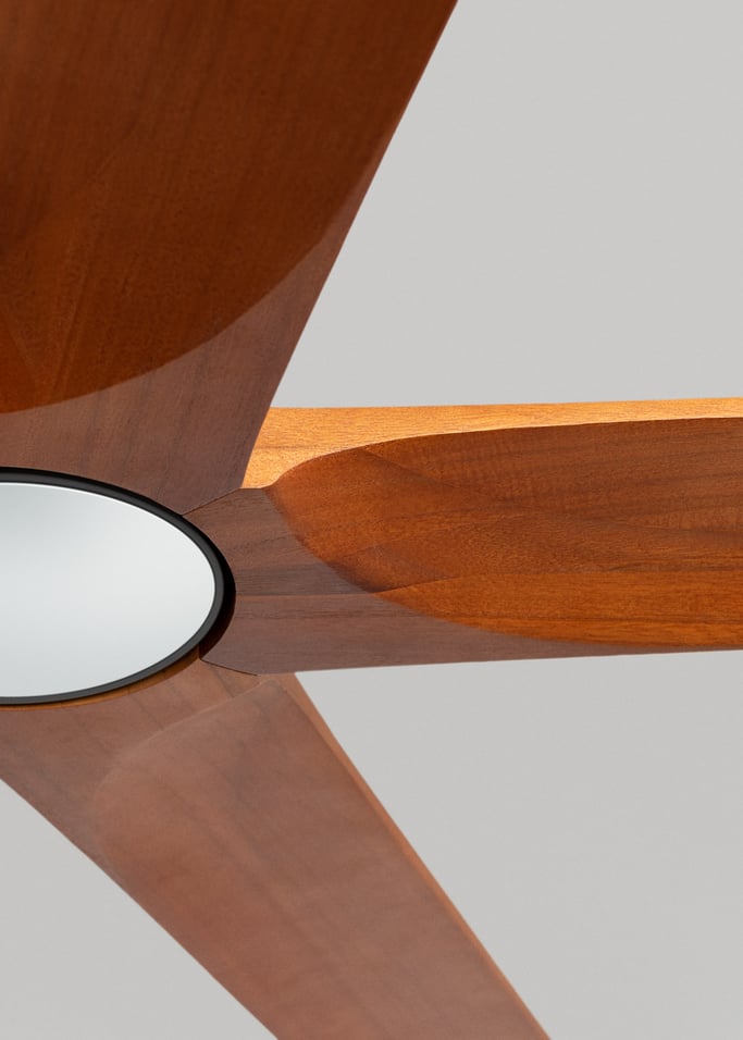 WIND INDUSTRIAL WOOD - Ventoinha de teto silenciosa 40W em madeira 100% natural, vários tamanhos, imagem da galeria 7