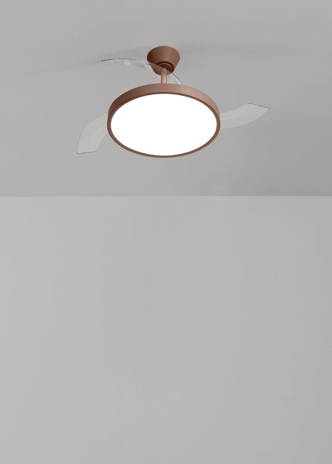 WIND CLEAR STUDIO - Ventoinha de teto 40W silenciosa com pás retráteis e luz LED, vários tamanhos, imagem da galeria 4