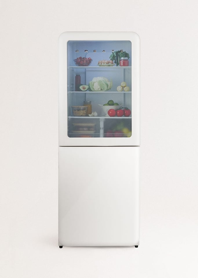 FRIDGE RETRO KNOCK KNOCK 401L - Frigorífico combinado No Frost de 401 L com janela de visualização de estilo retro, imagem da galeria 15